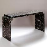 F389H Table
Black Horn Console with Drop Corners
54” Wide x 20” Deep x 32” High
Available in Custom Sizes & Finishes
<A  HREF="http://www.imambience.com/F389H_Black-horn_Console.pdf"><b>Click here</b> </A>to view and download tearsheet.